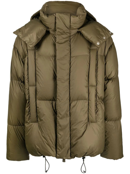  Bacon Andrew Detachable-hood Padded Jacket - Green 
