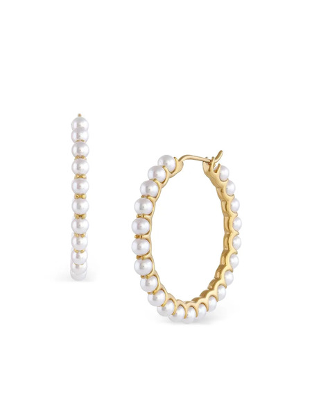  Baggins Pearl Hoop Earrings - Neutrals 
