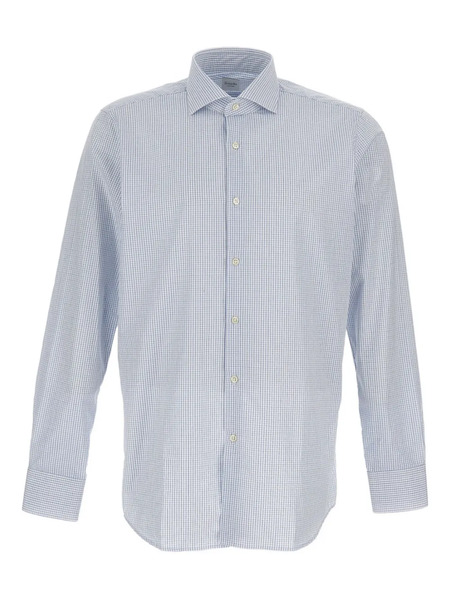  Bagutta Button-fastening Striped-pattern Shirt - Blue 