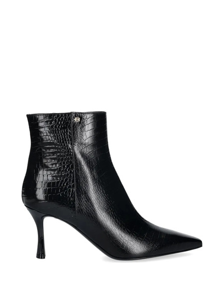  Baldinini Pointed-toe Croc-effect Boots - Black 