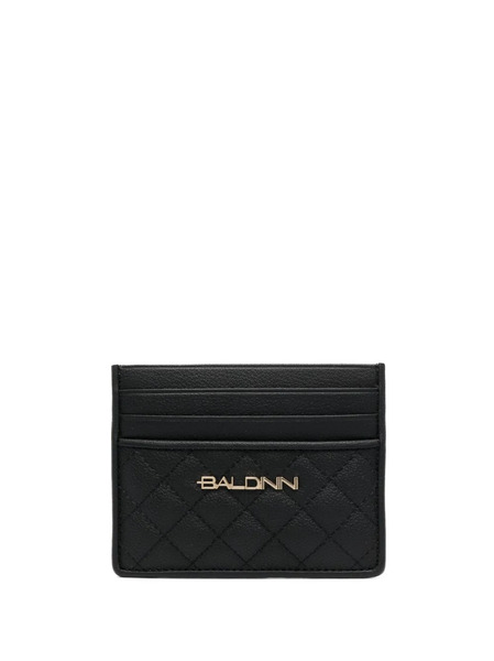  Baldinini Quilted Leather Card Holder - Black 