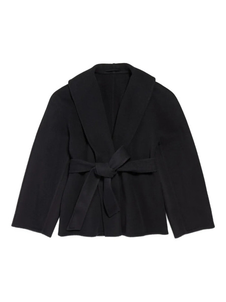  Balenciaga Belted Wrapped Jacket - Black 