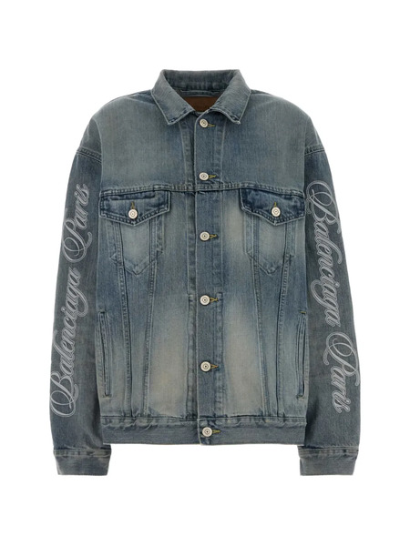  Balenciaga Button-up Denim Jacket - Blue 