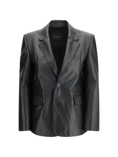  Balenciaga Buttoned Jacket - Black 