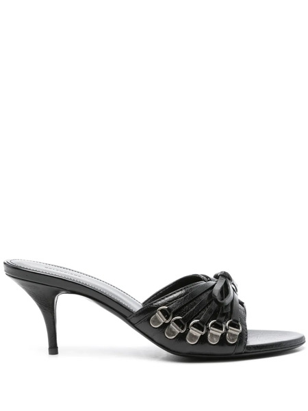  Balenciaga Cagole Mules - Black 
