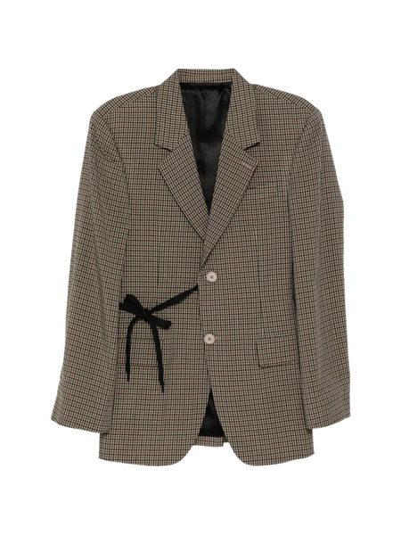  Balenciaga Check Wrap Blazer - Neutrals 