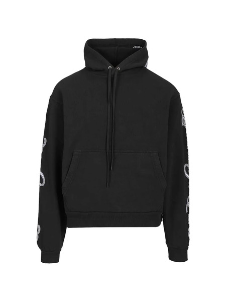  Balenciaga Cursive Oversized Hoodie - Black 