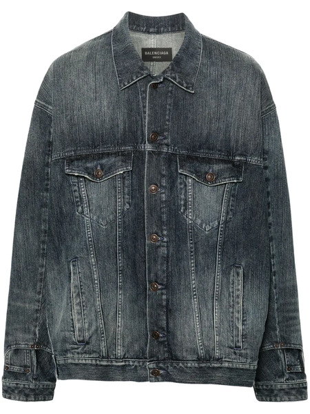  Balenciaga Deconstructed Denim Jacket - Blue 
