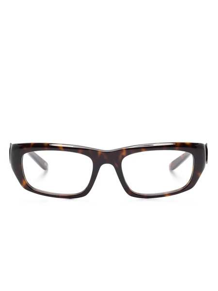  Balenciaga Eyewear Rectangle-frame Glasses - Brown 