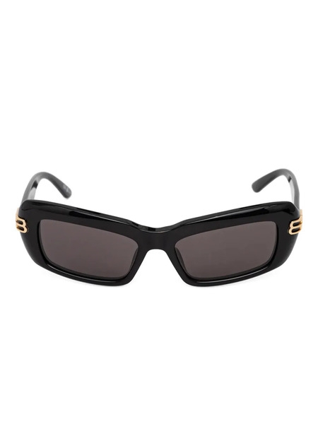  Balenciaga Eyewear Rectangular-frame Sunglasses - Black 