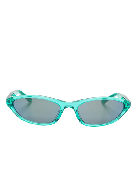  Balenciaga Eyewear Wraparound-frame Sunglasses - Green 