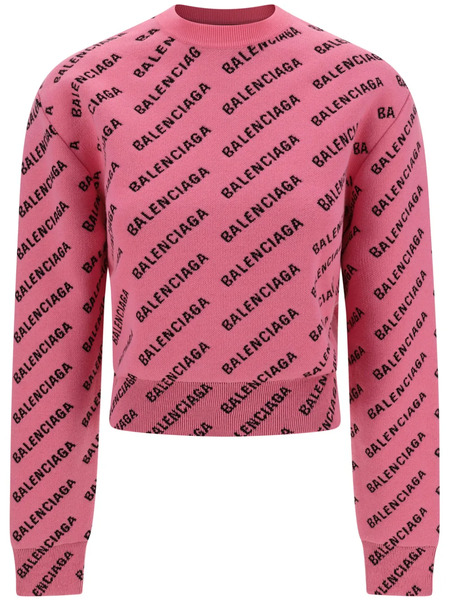  Balenciaga Jacquard Sweater - Pink 