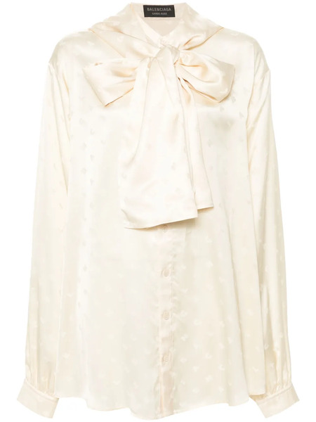  Balenciaga Letters Blouse - Neutrals 