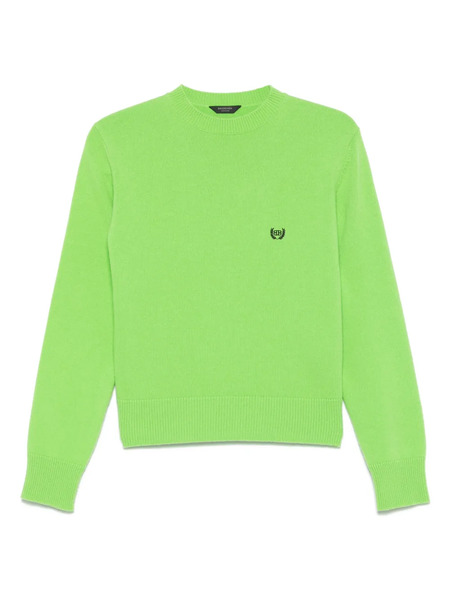  Balenciaga Logo-embroiderde Sweater - Green 
