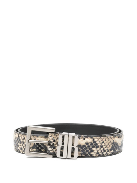  Balenciaga Loop Embossed Belt - Neutrals 
