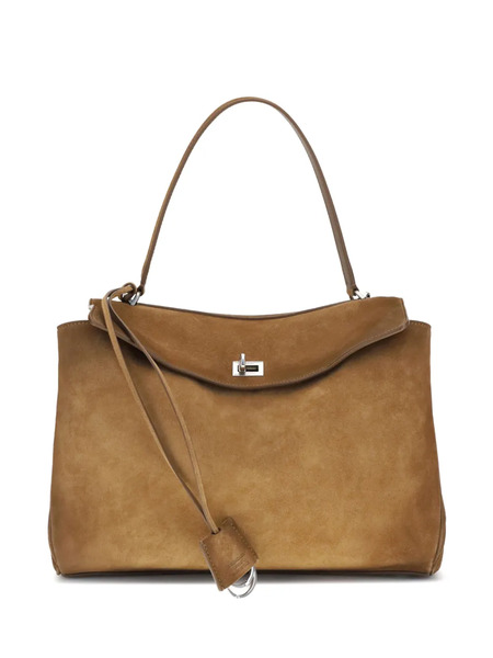  Balenciaga Medium Rodeo Suede Tote Bag - Brown 