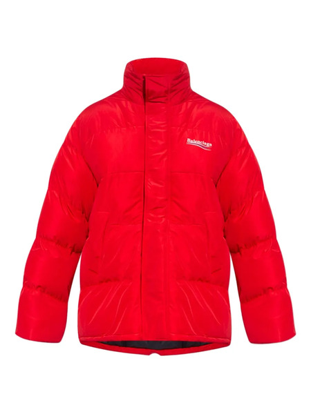  Balenciaga Micro-faille Puffer Coat - Red 