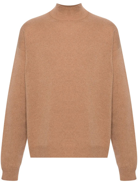  Balenciaga Mock-neck Ribbed Jumper - Neutrals 