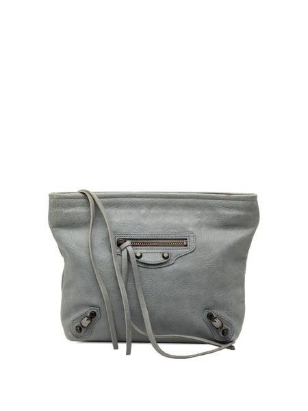  Balenciaga Pre-owned 2000-2002 Lambskin Motocross Classic Clutch Bag - Grey 