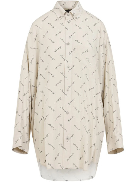  Balenciaga Printed Shirt - Neutrals 