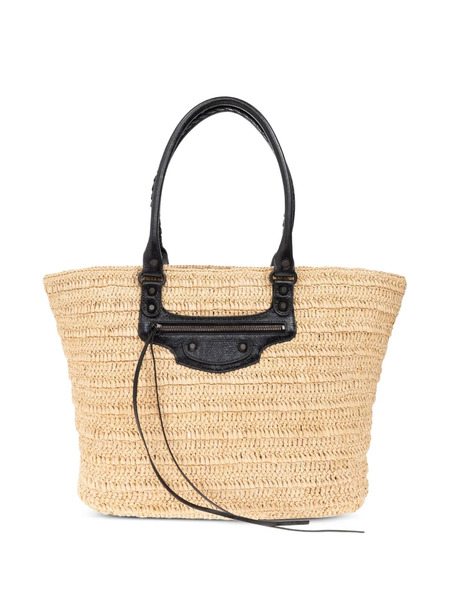  Balenciaga Raffia Tote Bag - Neutrals 