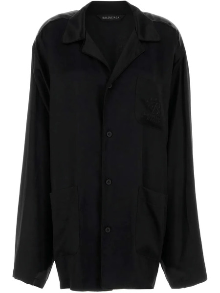  Balenciaga Satin Shirt - Black 
