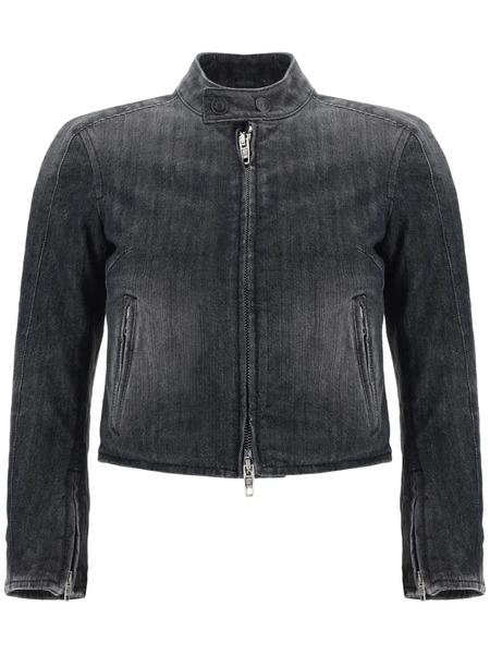  Balenciaga Shrunk Racer Jacket - Grey 