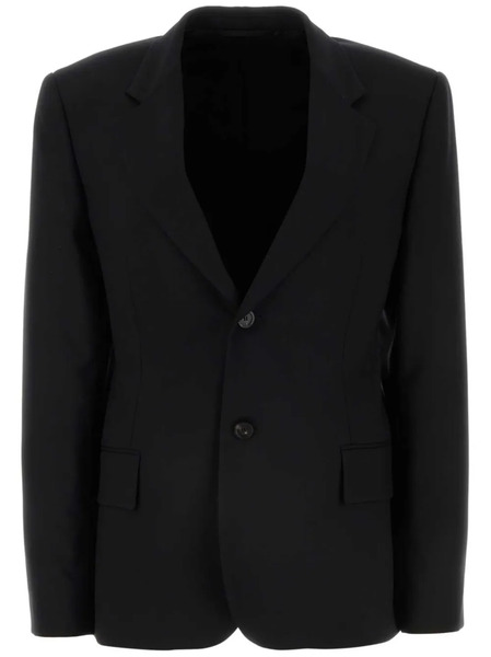  Balenciaga Single-breasted Wool Blazer - Black 