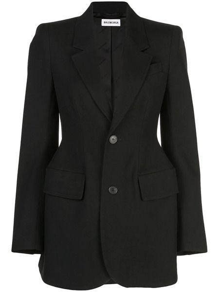  Balenciaga Structured Tailored Blazer - Black 