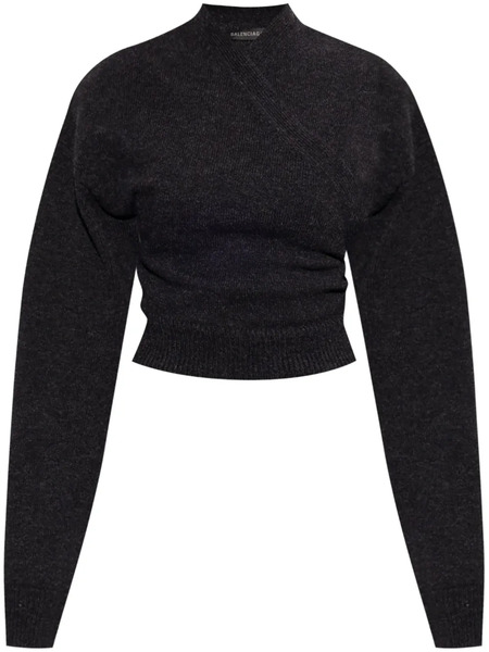  Balenciaga Virgin Wool Sweater - Black 