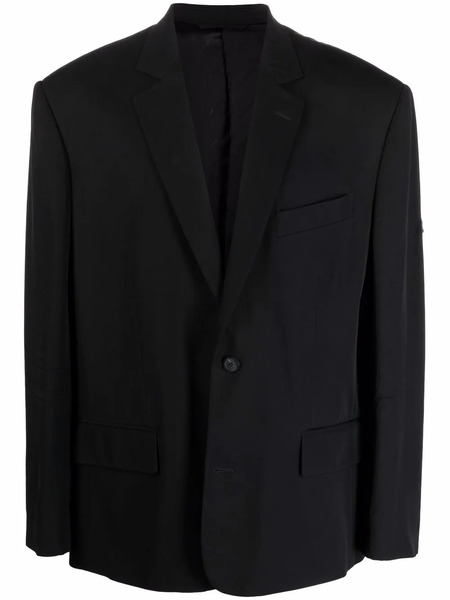  Balenciaga Washed Button-front Jacket - Black 