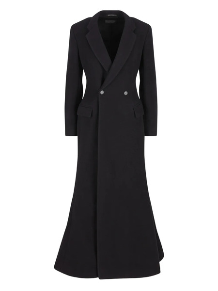  Balenciaga Wool Double-breasted Coat - Black 