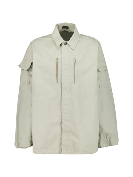  Balenciaga Zip-up Shirt Jacket - Neutrals 