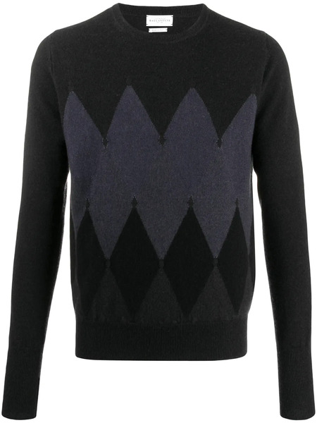  Ballantyne Argyle Pattern Sweater - Blue 