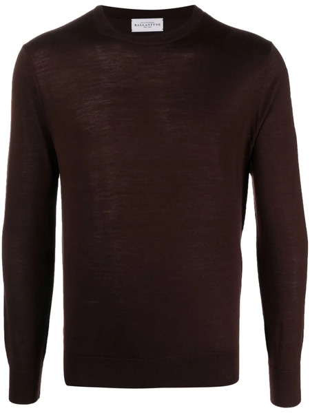  Ballantyne Crew-neck Wool Jumper - Brown 