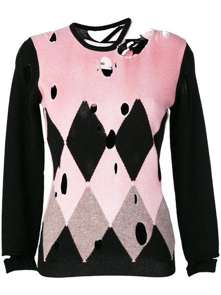  Ballantyne Distressed Diamond Sweater - Multicolour 