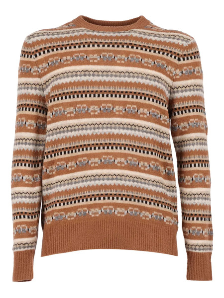  Ballantyne Fairisle Crew-neck Sweater - Brown 