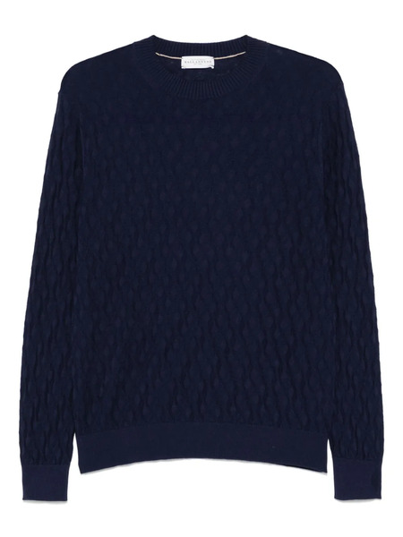  Ballantyne Patterned-jacquard Sweater - Blue 