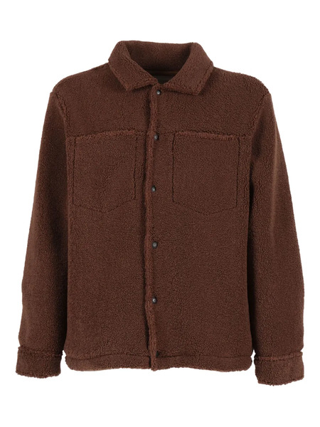  Ballantyne Teddy-cloth Button-fastening Jacket - Brown 