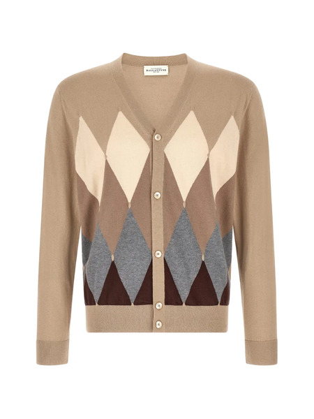 Ballantyne V-neck Cardigan - Neutrals 
