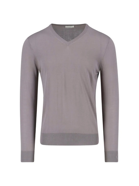  Ballantyne V-neck Sweater - Grey 