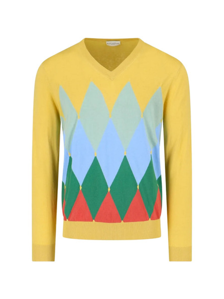  Ballantyne V-neck Sweater - Yellow 