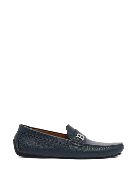  Bally Blue Leather Loafers 