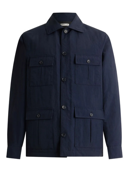  Bally Buttoned Pocket Overshirt - Blue 