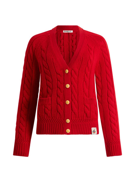  Bally Cable-knit Buttoned Cardigan - Red 