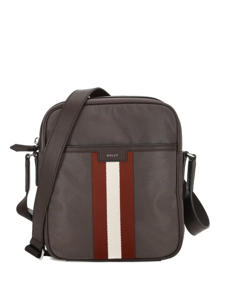  Bally Code Striped Shoulder Bag - Grey 