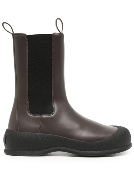  Bally Flat Leather Boots - Brown 