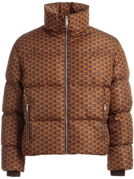  Bally Geometric-print Padded Jacket - Brown 