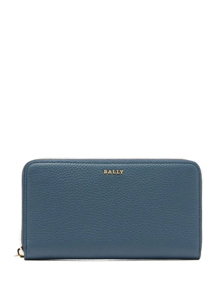  Bally Grained Zip-around Wallet - Blue 