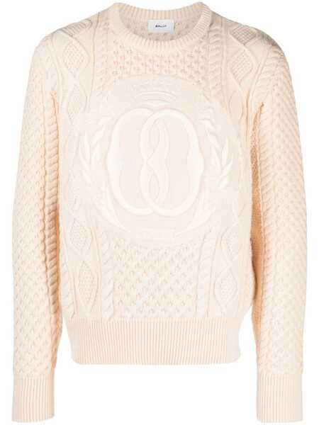  Bally Intarsia-knit Logo Wool Jumper - Neutrals 